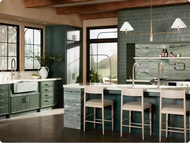 Remodeled kitchen and shower.